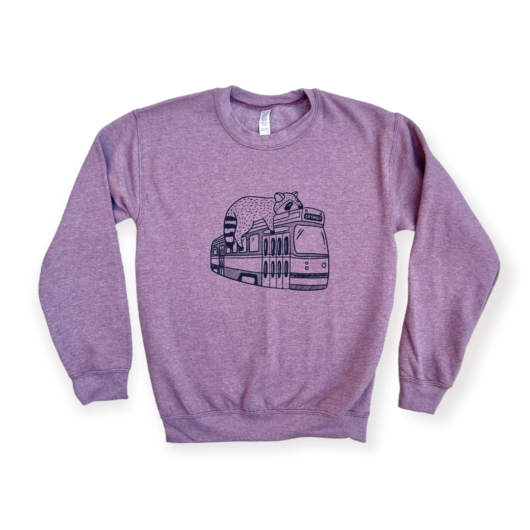 Unisex Sweatshirt - Streetcar Raccoon – Silver Antelope