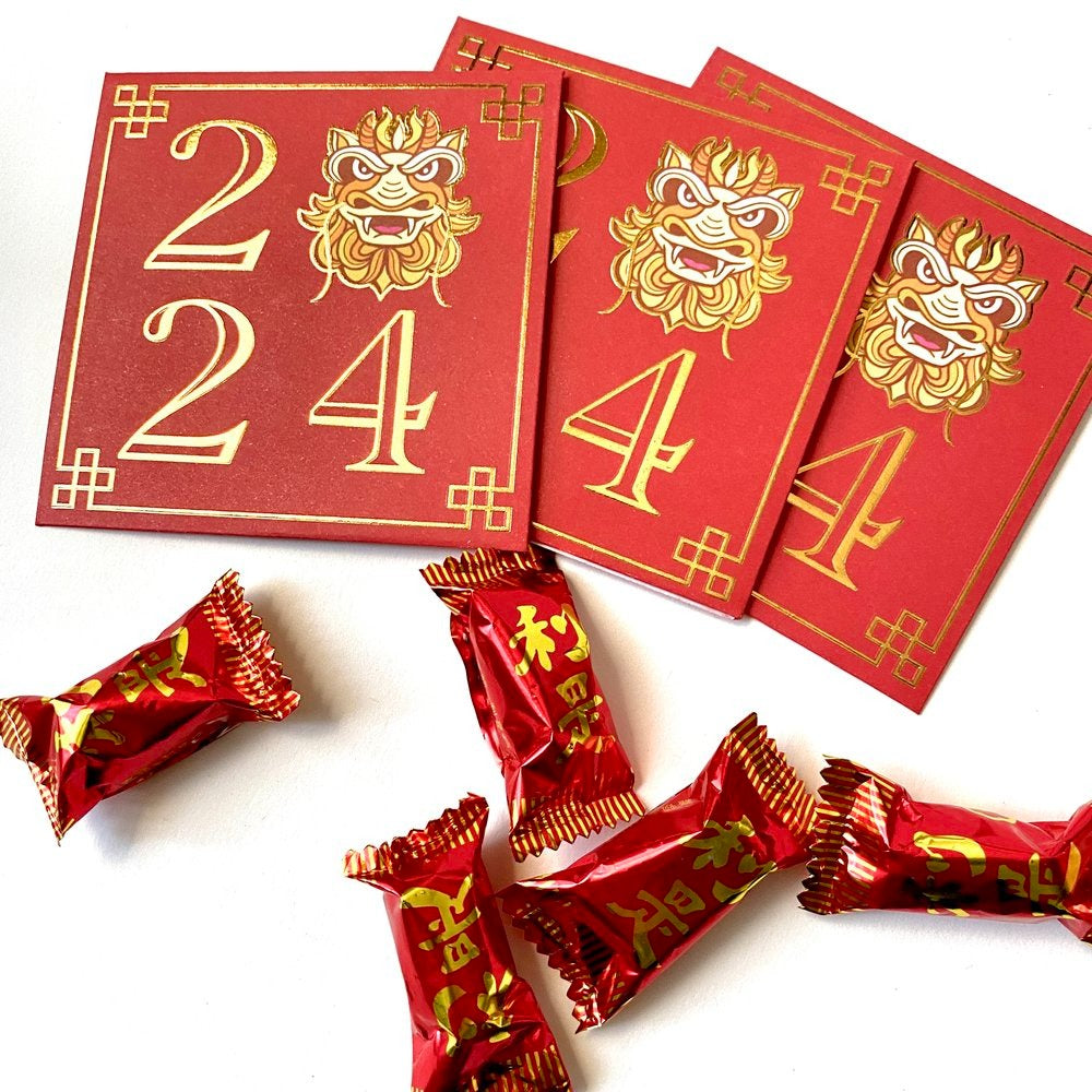 2024 Year of the Dragon - Lucky Red Pocket Envelope Set of 5 – Silver  Antelope