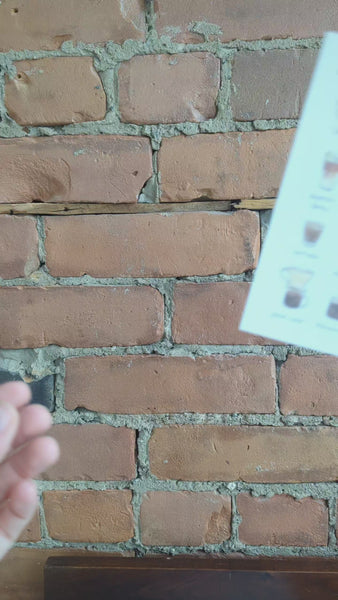 Video of 'Crema Birthday' Greeting Card. The video shows the card held by a hand against a brick background, with some close up shots.