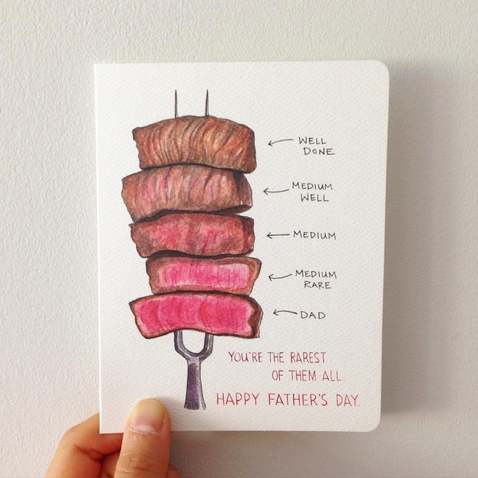 rare steak dad card Rarest of Them All Father's Day Card – Silver Antelope