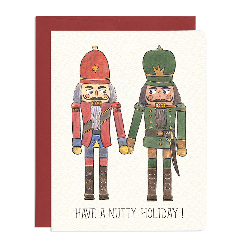 Nutty Holiday - Merry Nutcrackers Holiday Greeting Card