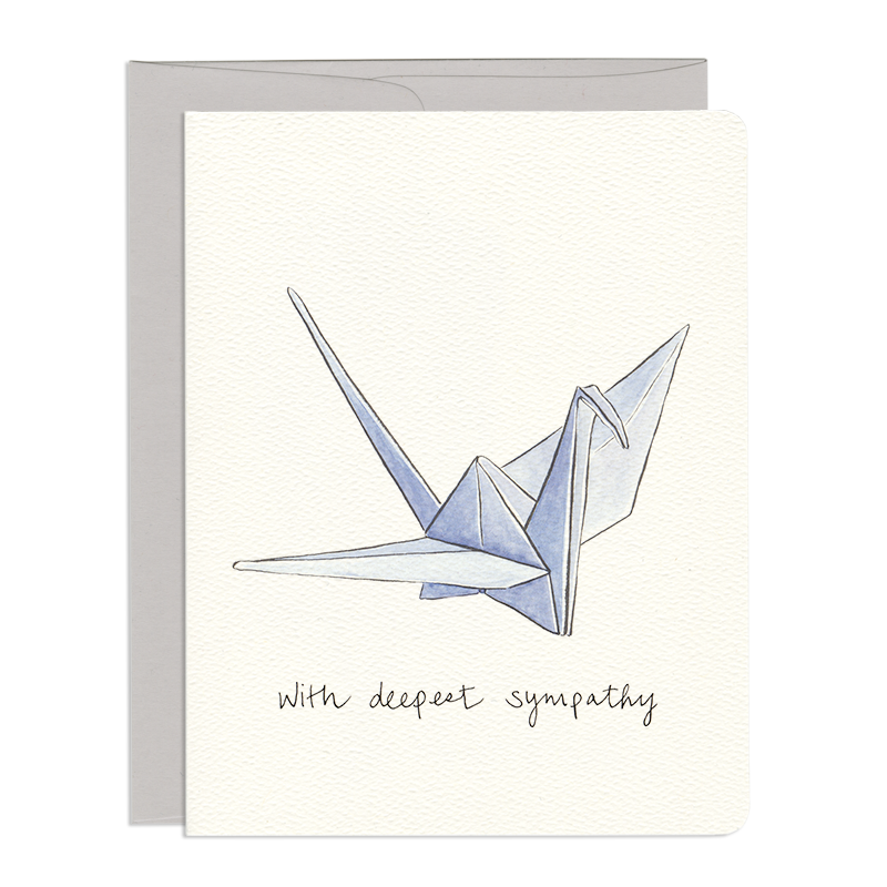 This Japanese orizuru (paper crane) is an origami symbol of peace, luck, encouragement, and hope.