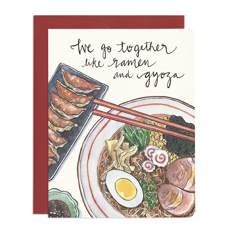 Ramen & Gyoza - Asian Foodie Love Greeting Card