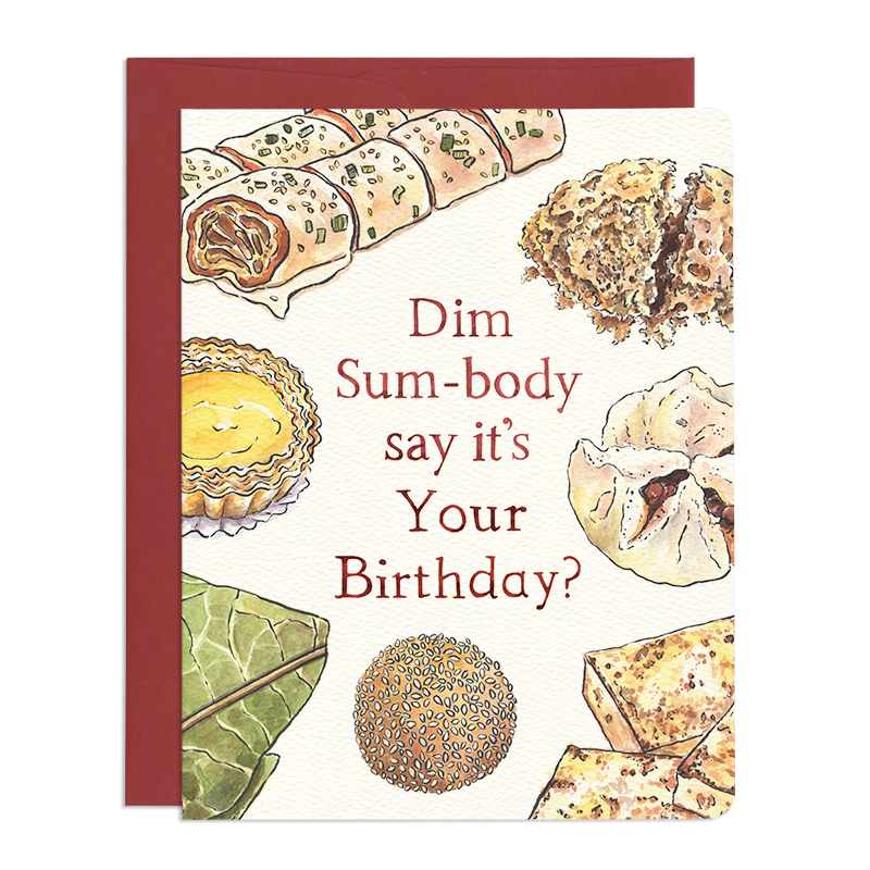 Dim Sum Birthday - Punny Asian Food Birthday Greeting Card