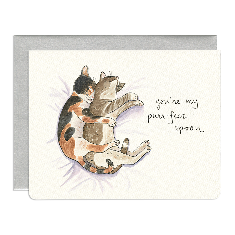 Purr-fect Spoon Card – Silver Antelope