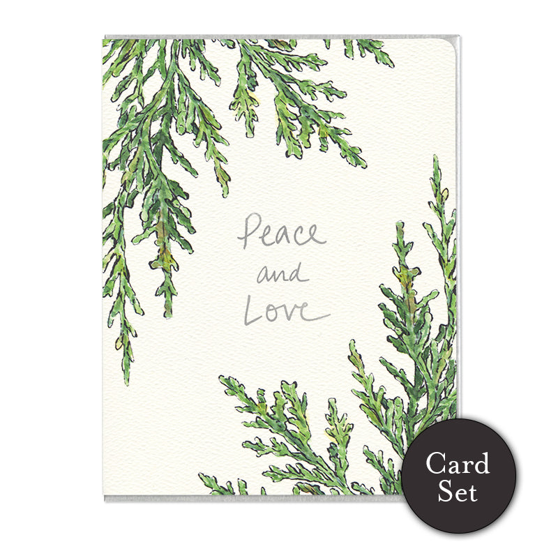 Juniper Peace - Holiday Card Set of 6 – Silver Antelope