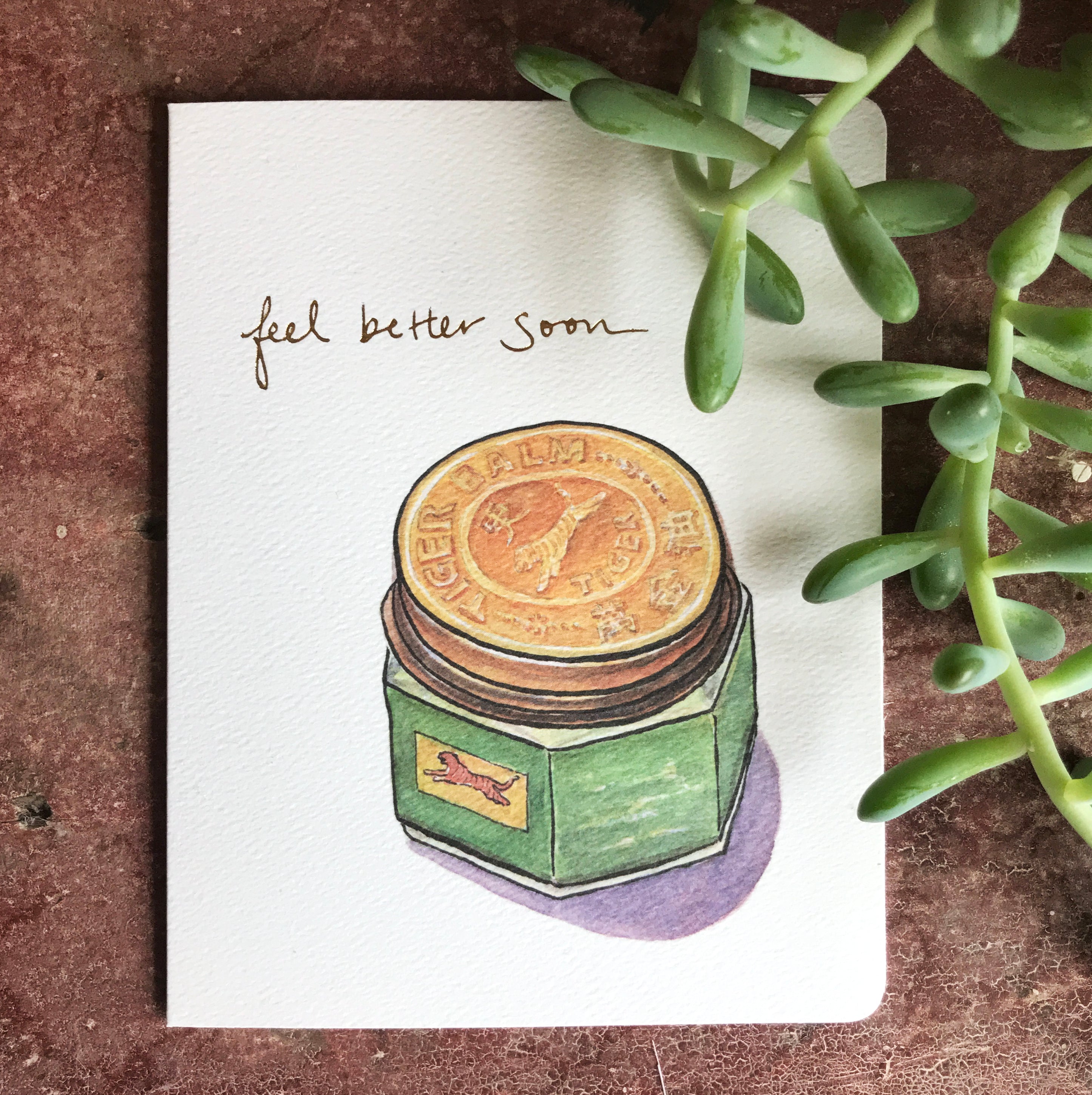 Feel Beter Notes Feel Better Tiger Card - Sentimental Get Well Soon – Silver Antelope