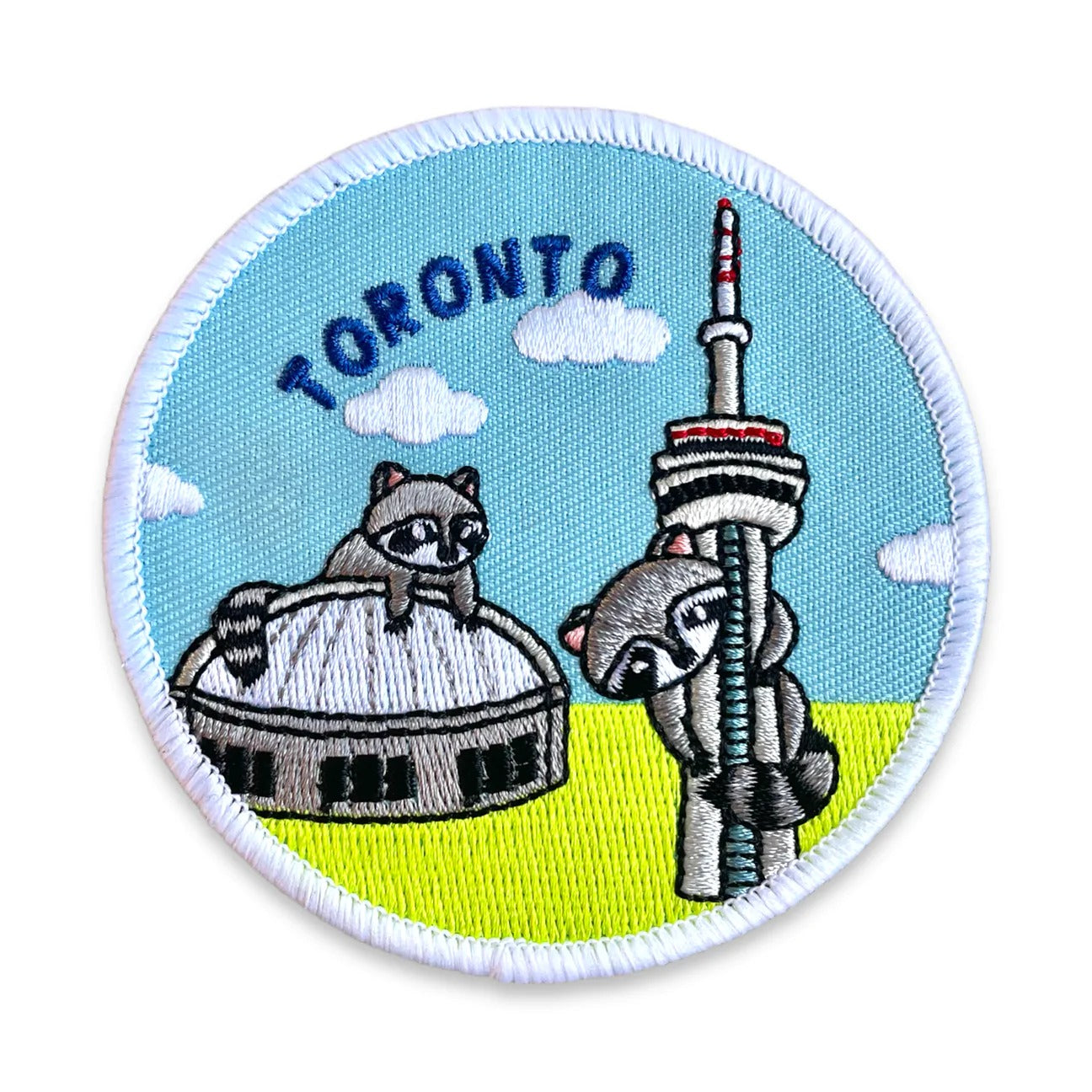 50pcs/Lot Round Luxury Embroidery Patch Letter Wing Rocket Route